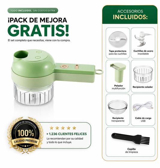 Picadora electrica de alimentos 4 en 1