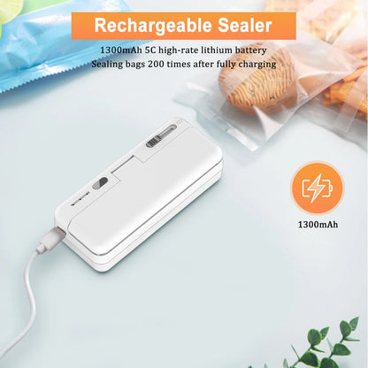 Sellador portátil bolsas recargable USB