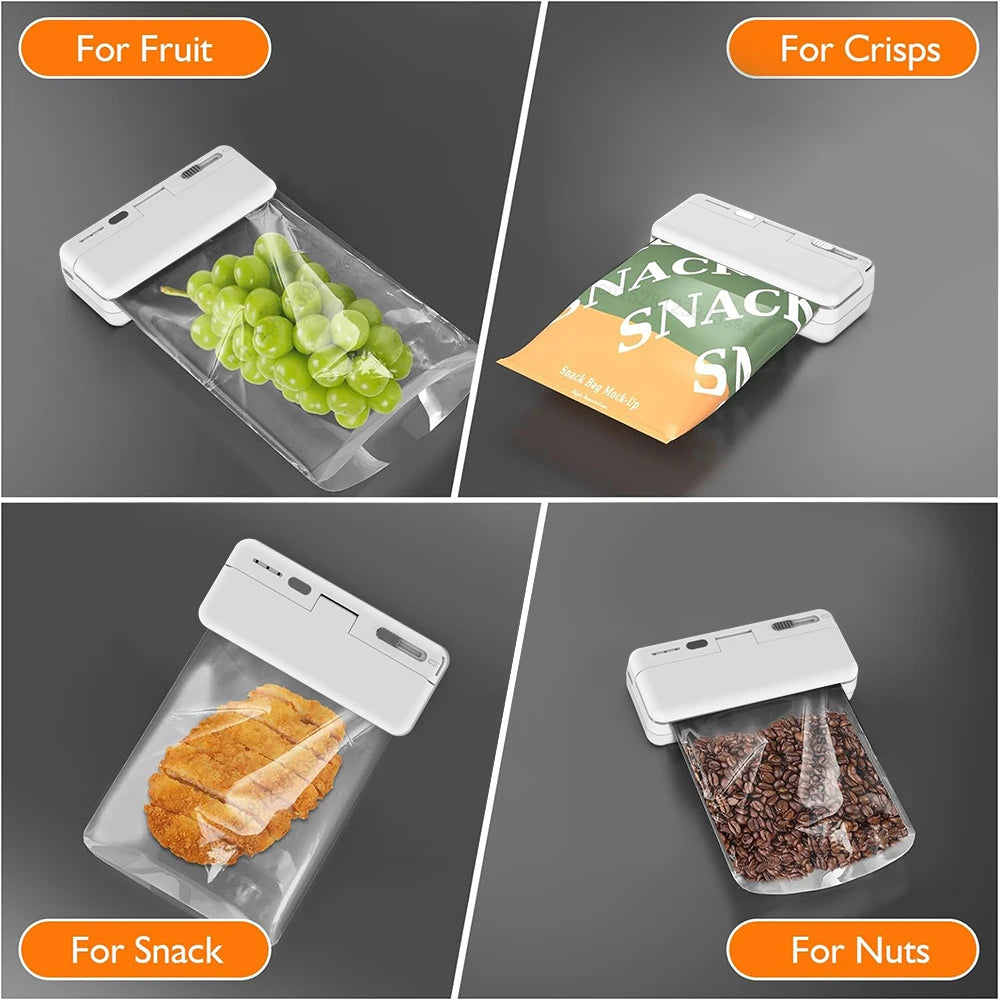 Sellador portátil bolsas recargable USB